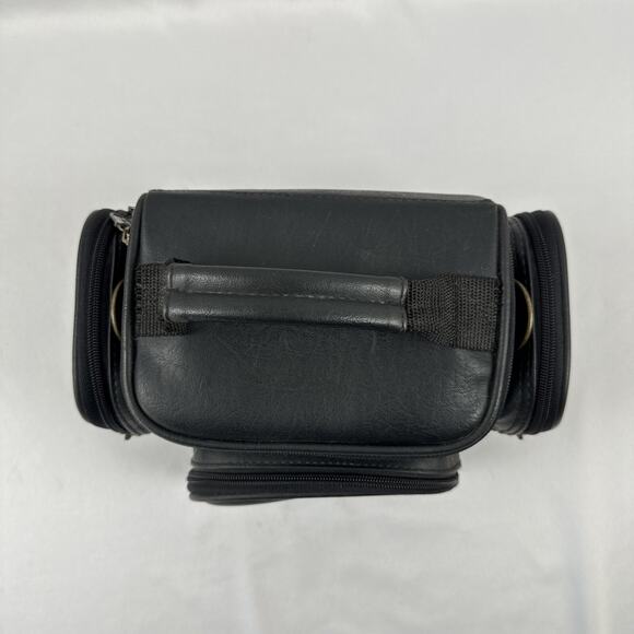 Camera Bag Case Black Pleather with Three Storage Pouches Soft Case - Picture 5 of 15